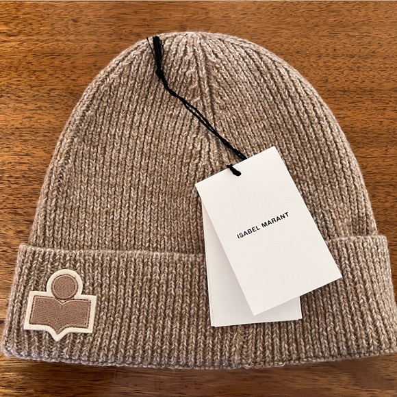 Isabel Marant - Baylor Merino Wool Beanie in Beige - Picture 2 of 5